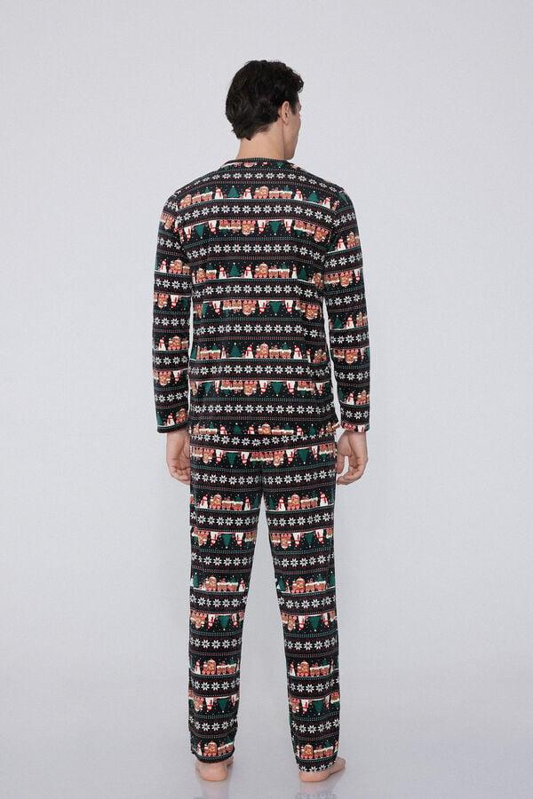 Tezenis Pijama Largo Micropolar Estampado Nórdico Outlet
