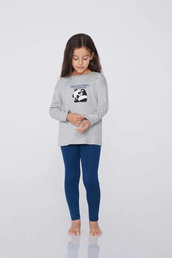 Tezenis Pijama Largo Algodón Grueso Panda Liquidación