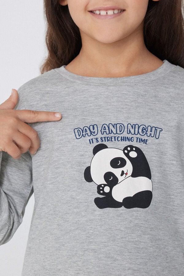 Tezenis Pijama Largo Algodón Grueso Panda Liquidación