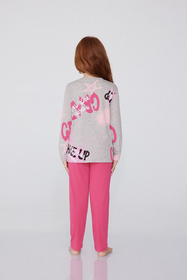 Tezenis Pijama Largo de Algodón con Estampado Crazy Oferta especial