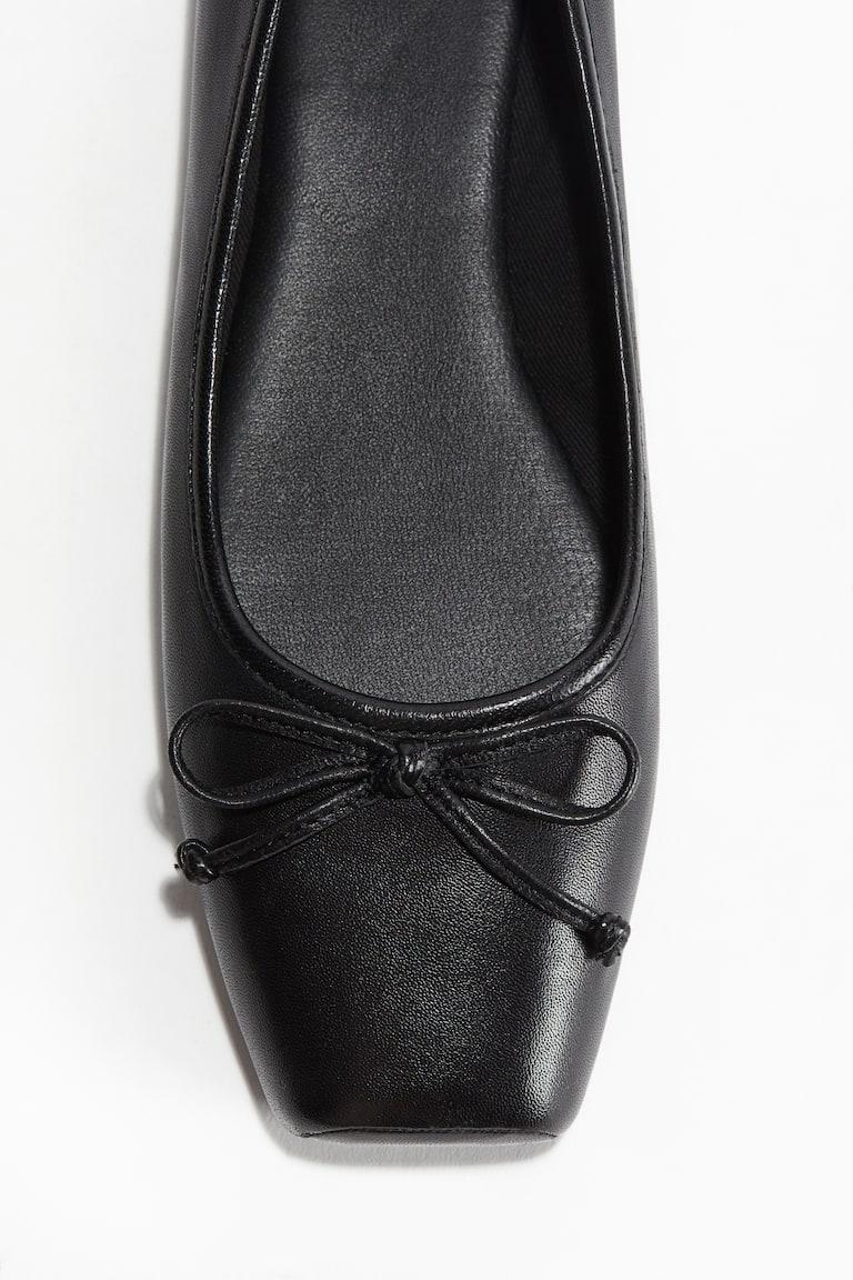 H&M Bailarinas de piel - Negro - MUJER Liquidación