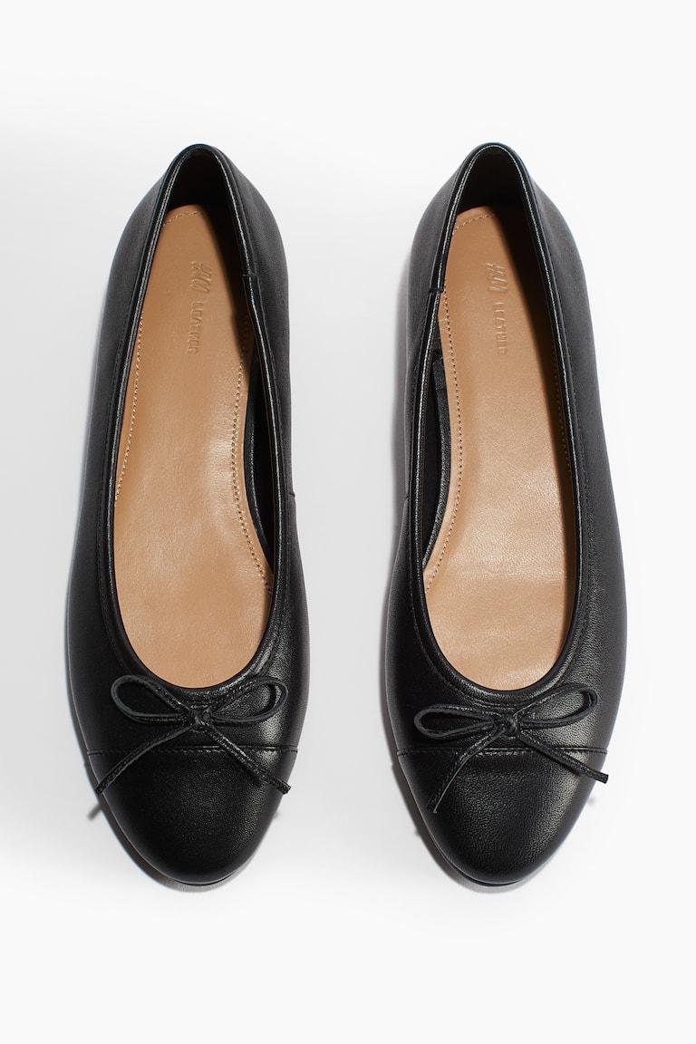 H&M Bailarinas de piel - Rojo - MUJER Oferta especial