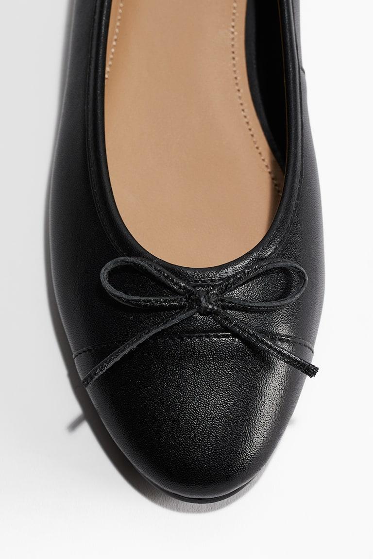H&M Bailarinas de piel - Rojo - MUJER Oferta especial