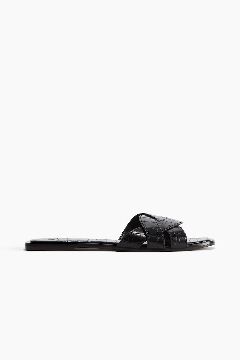 H&M Sandalias trenzadas - Crema/Efecto piel de cocodrilo - MUJER Ahorra y exporta