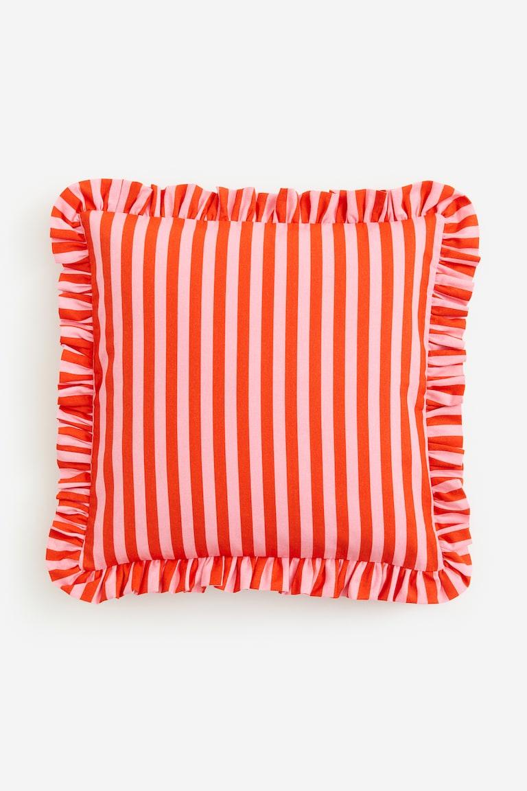 H&M Funda de cojín con volante - Rosa/Rayas - HOME 2025