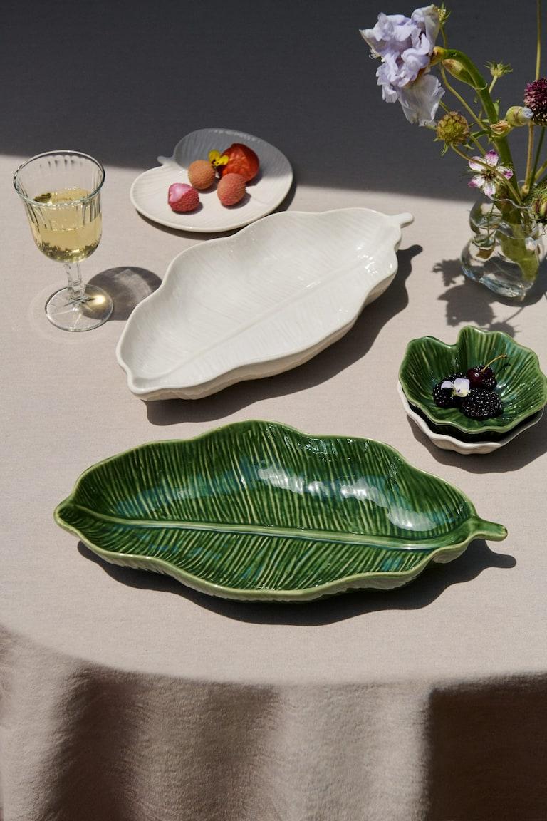 H&M Fuente de servir grande en gres - Verde - HOME Outlet online