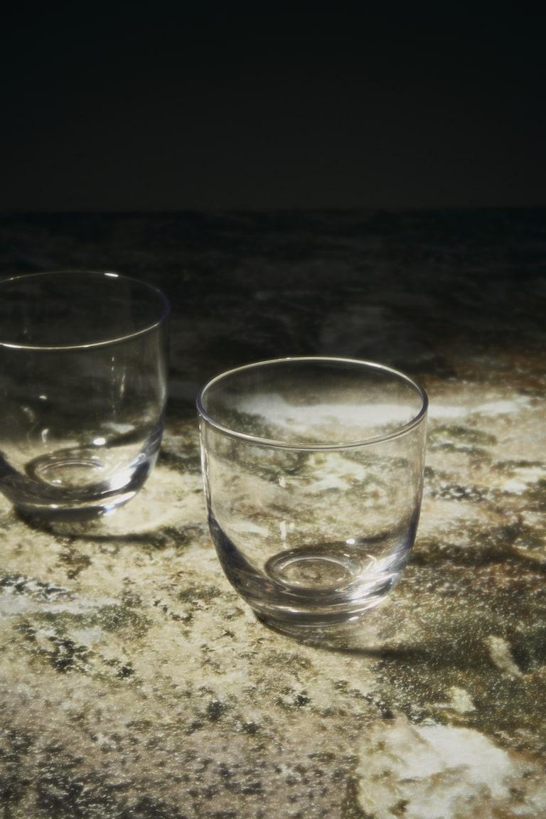 H&M Pack de 2 vasos de vidrio - Vidrio transparente - HOME