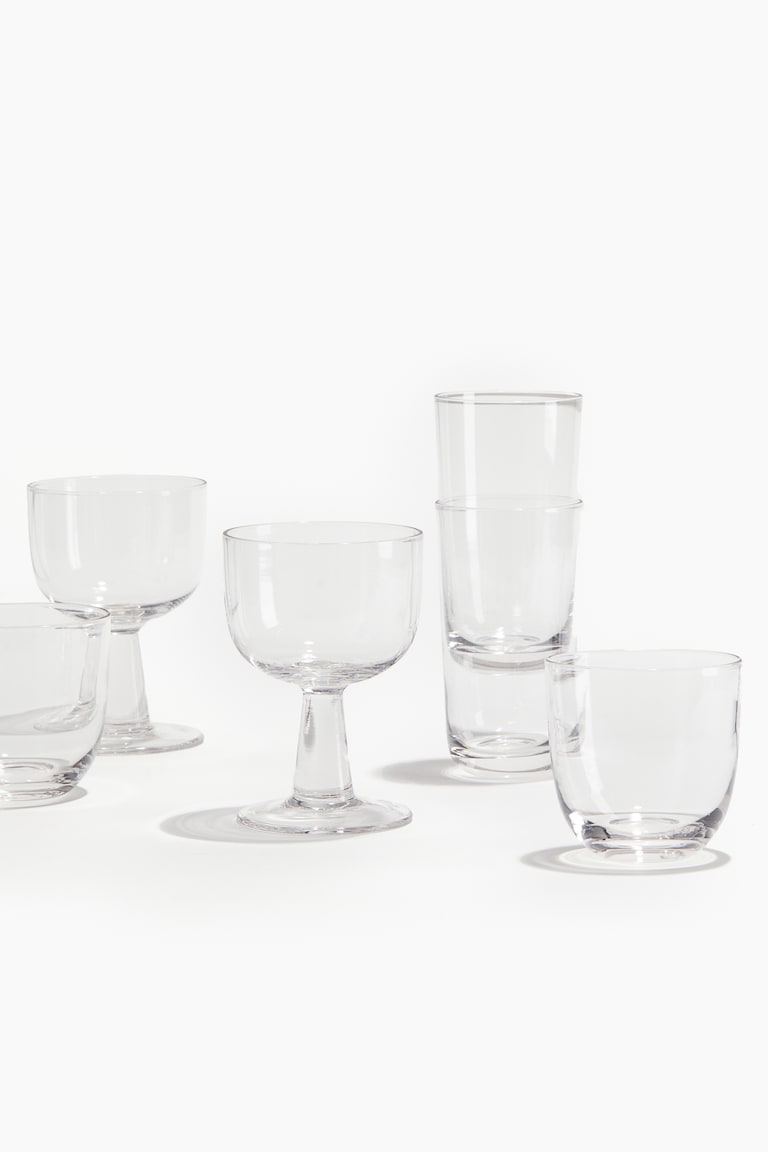 H&M Pack de 2 vasos de vidrio - Vidrio transparente - HOME Último día