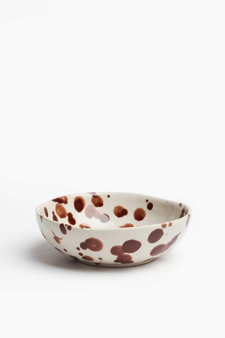 H&M Cuenco pequeño de gres - Verde/Lunares - HOME Oferta especial de fábrica