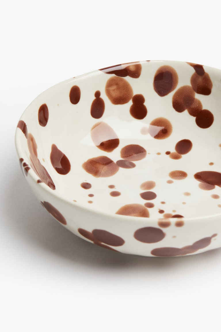 H&M Cuenco pequeño de gres - Verde/Lunares - HOME Oferta especial de fábrica