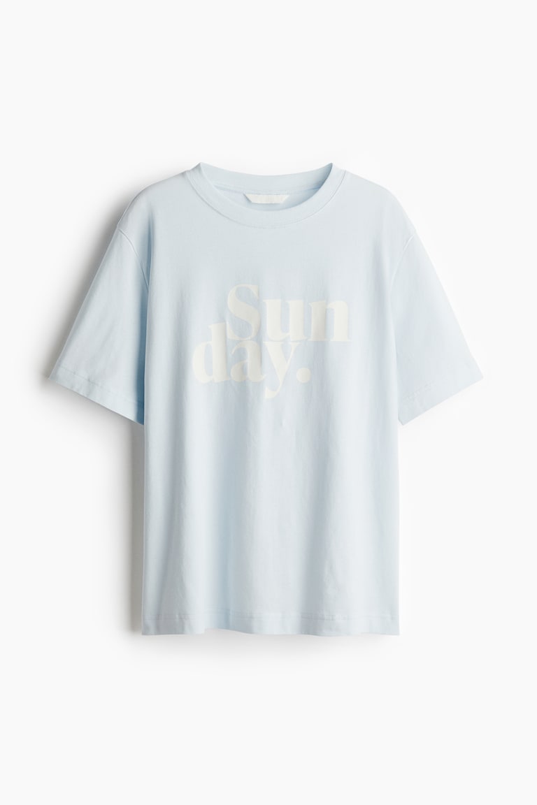 H&M Camiseta con estampado - Blanco/Clementia - MUJER Envío gratis