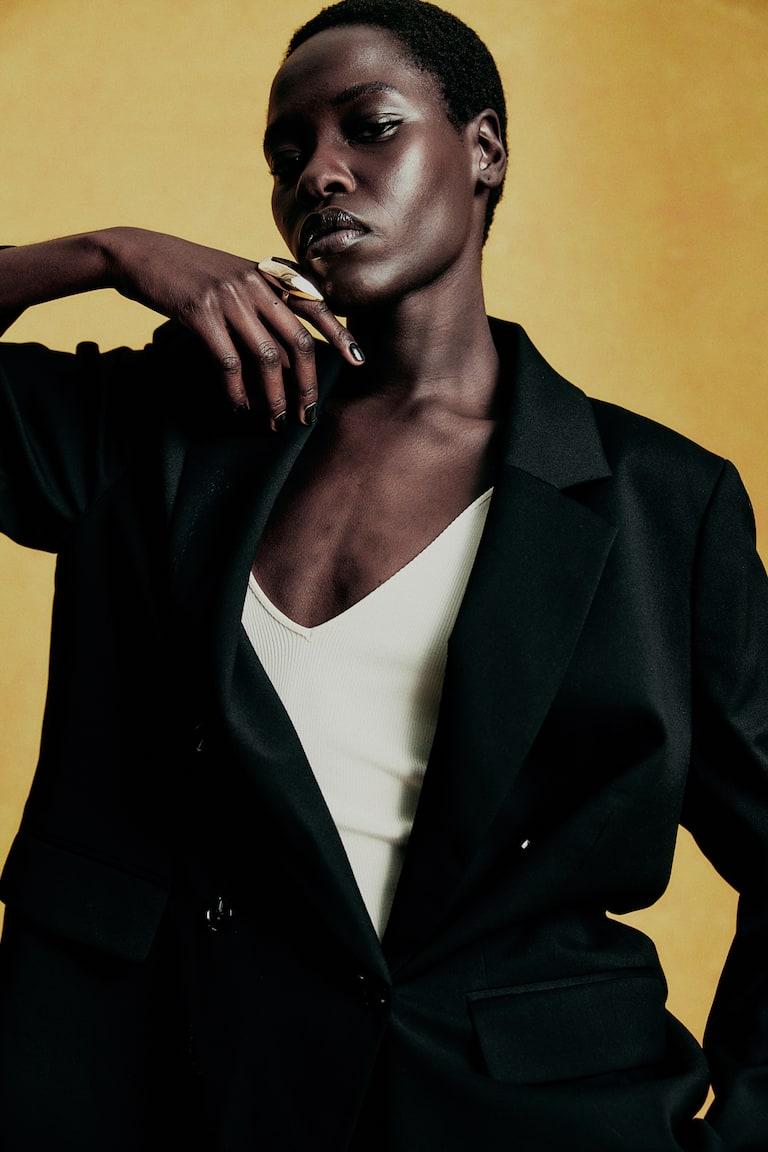H&M Americana de doble botonadura - Blanco - MUJER Últimos 2 días