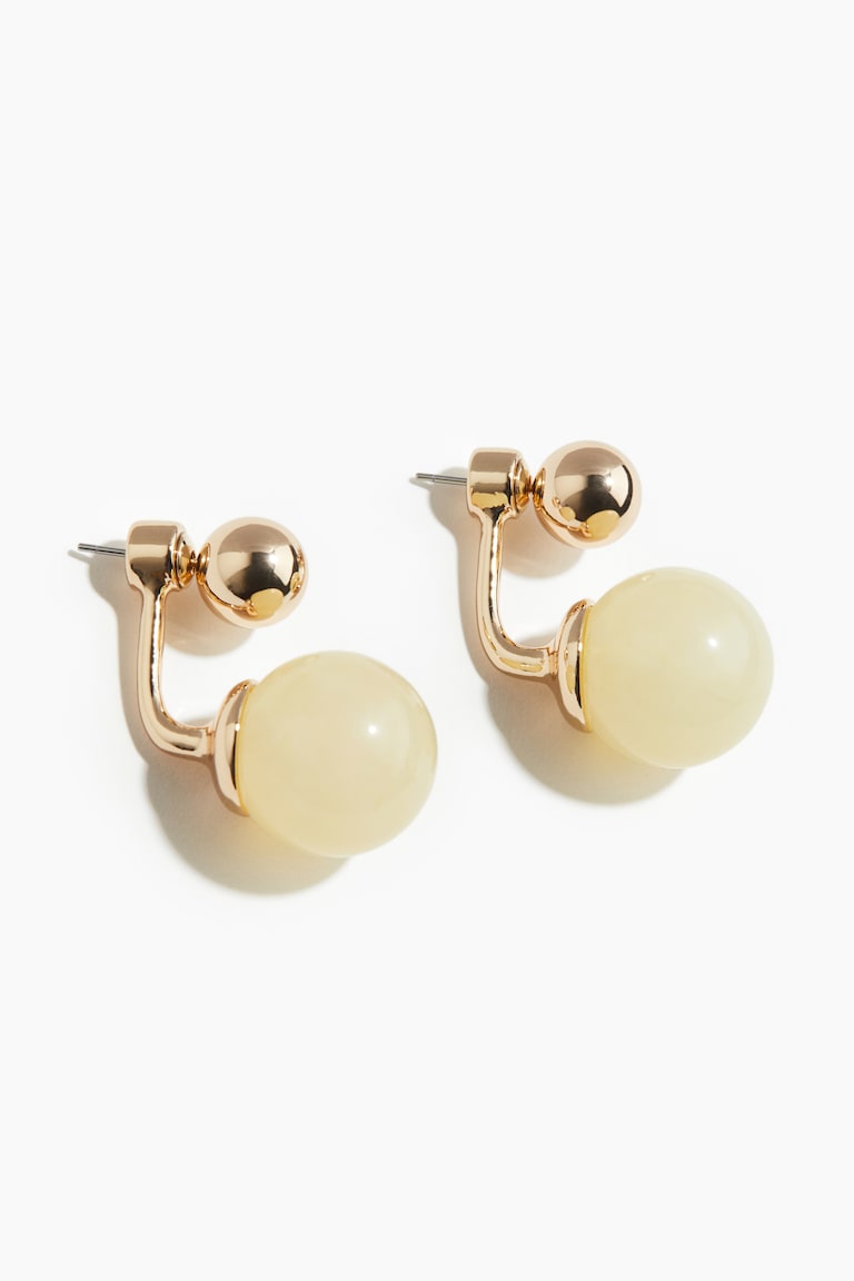 H&M Pendientes delante y detrás con detalle de esfera - Rosa claro/Rojo oscuro - MUJER