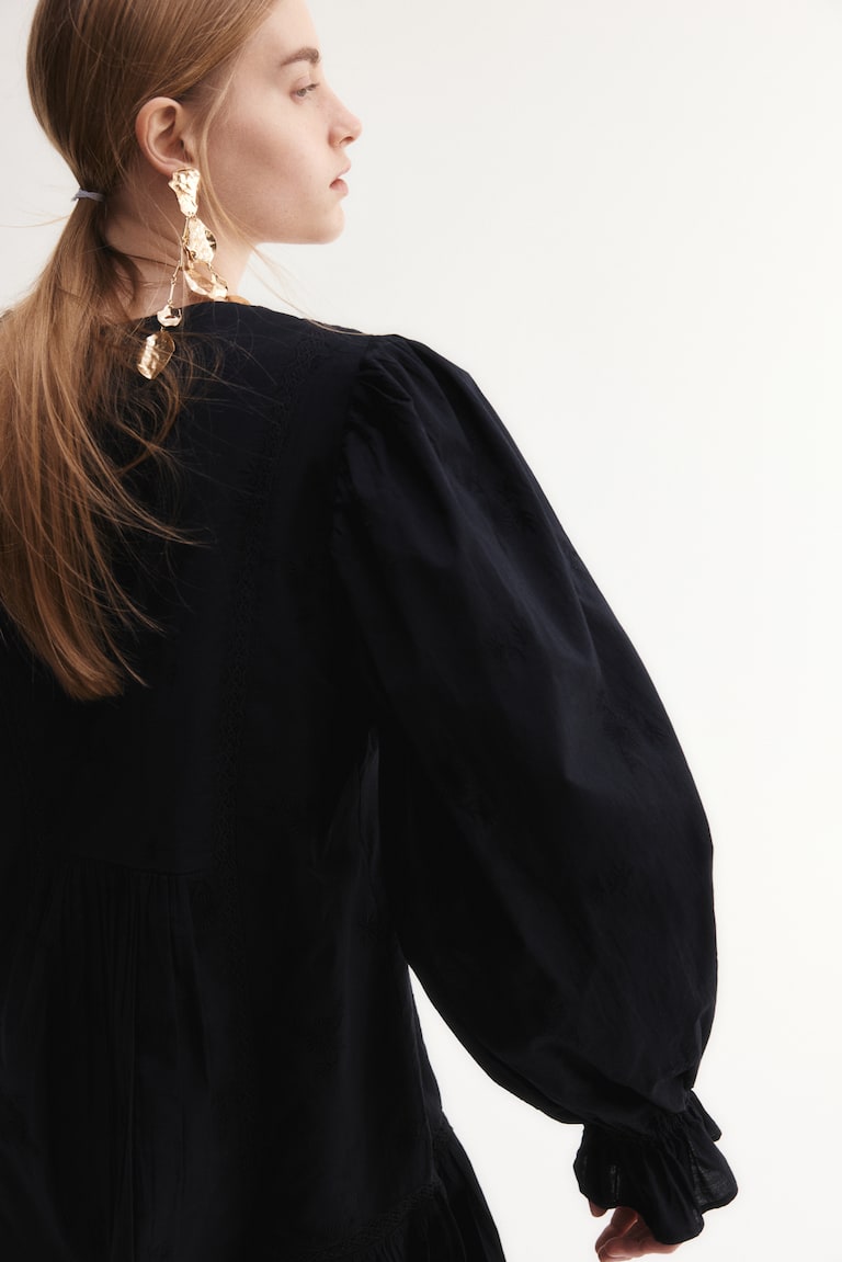H&M Vestido túnica de algodón - Negro - MUJER Promoción trimestral