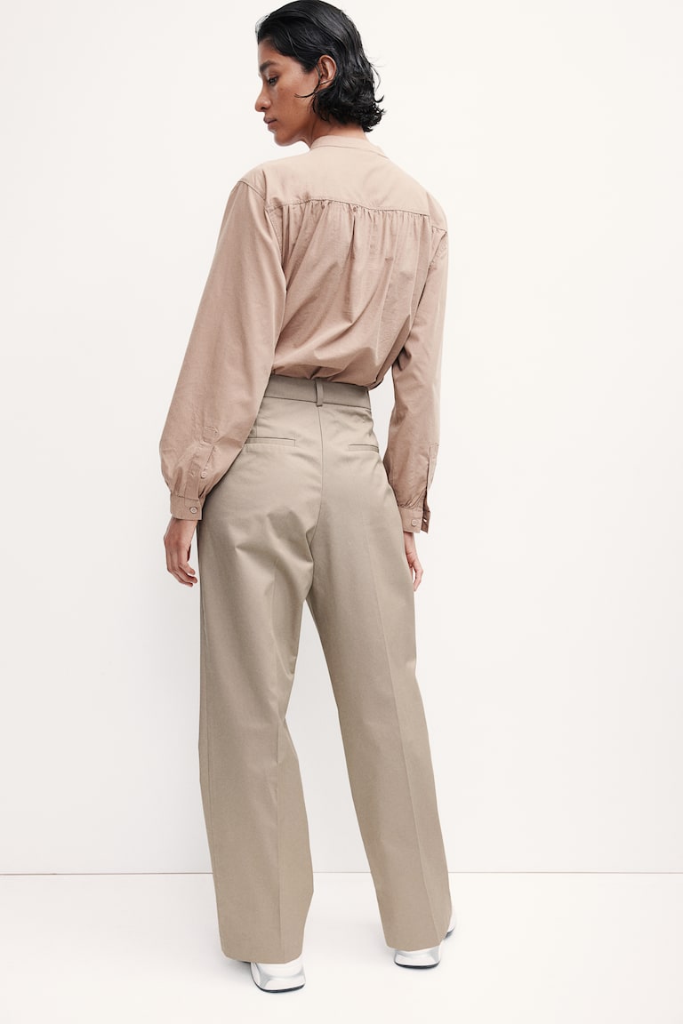 H&M Chinos con raya - Beige - MUJER Tienda de fábrica