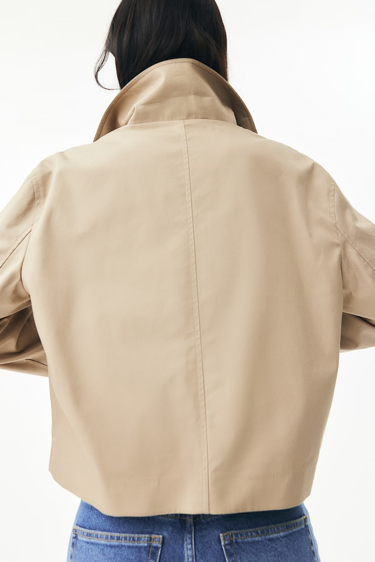 H&M Chaqueta de sarga con cuello - Azul marino - MUJER 2025