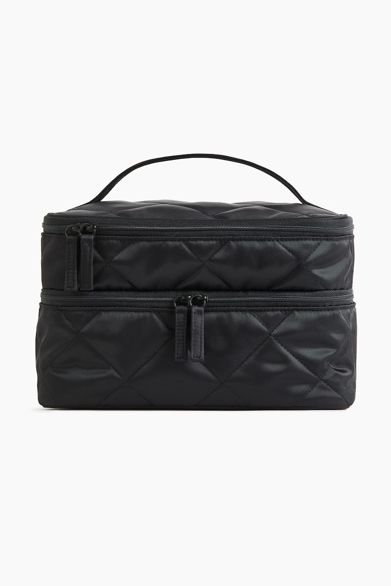 H&M Neceser grande de dos pisos - Negro/Guateado - Beauty all