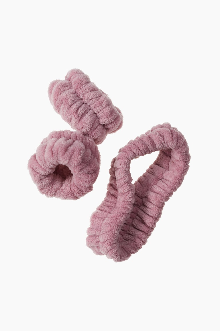 H&M Juego de diadema y muñequeras de maquillaje - Rosa - Beauty all Últimos 2 días