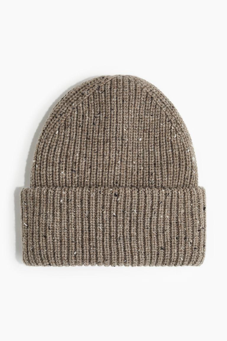 H&M Gorro beanie en punto de canalé - Azul marino/M - MUJER Mejor oferta