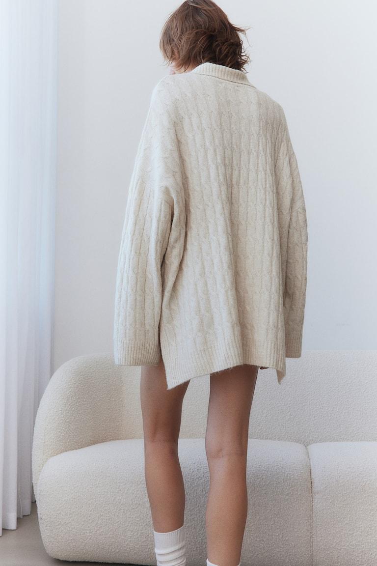 H&M Jersey en punto trenzado - Gris claro jaspeado - MUJER Oferta especial