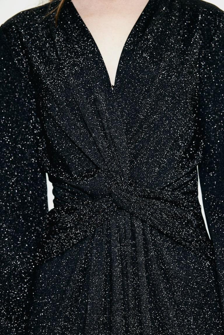H&M Mono con nudo decorativo - Negro/Brillante - MUJER Envío gratis