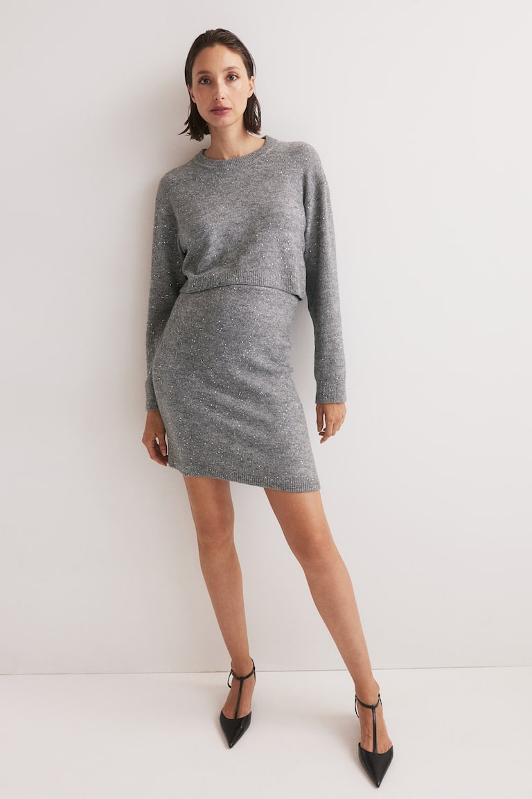 H&M MAMA Conjunto de 2 piezas con detalles decorativos - Crema - MUJER ÚLTIMAS EDICIONES