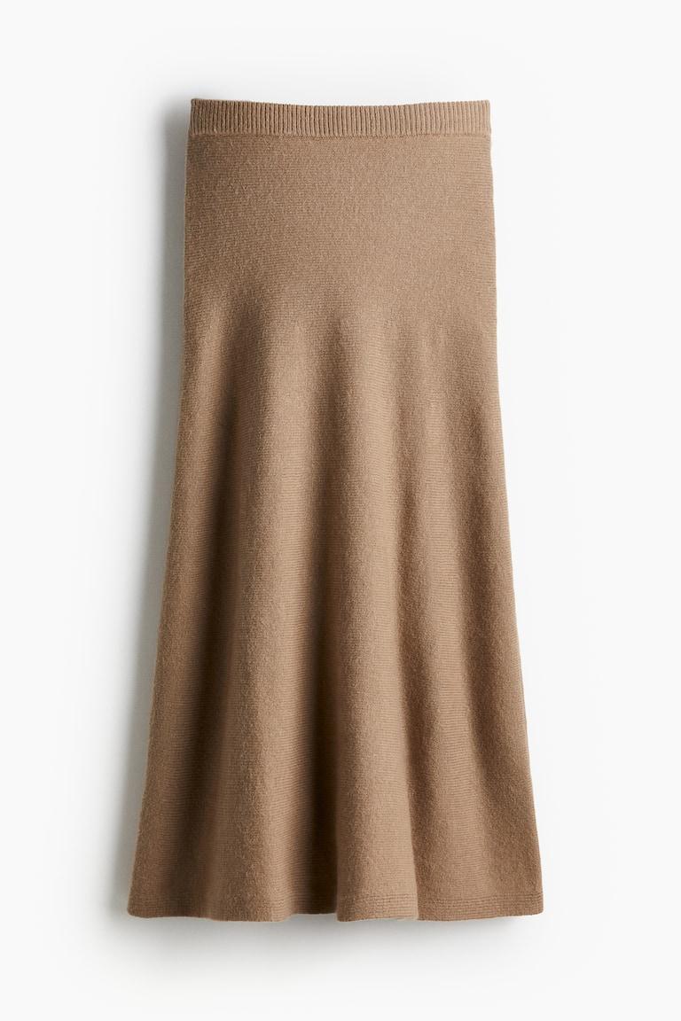 H&M Falda de punto con vuelo - Gris jaspeado - MUJER En oferta