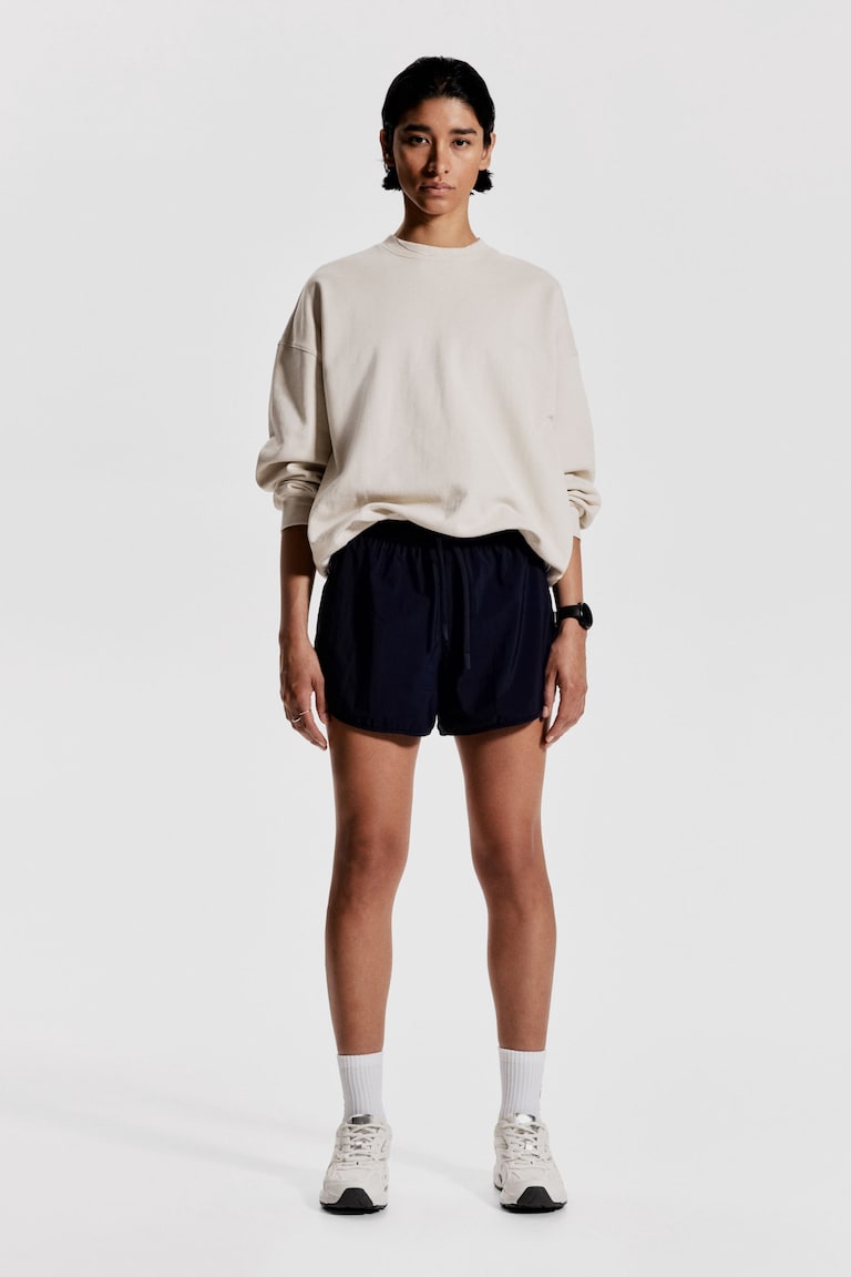 H&M Pantalón corto de correr en tejido ligero - Negro - MUJER Ofertas de temporada