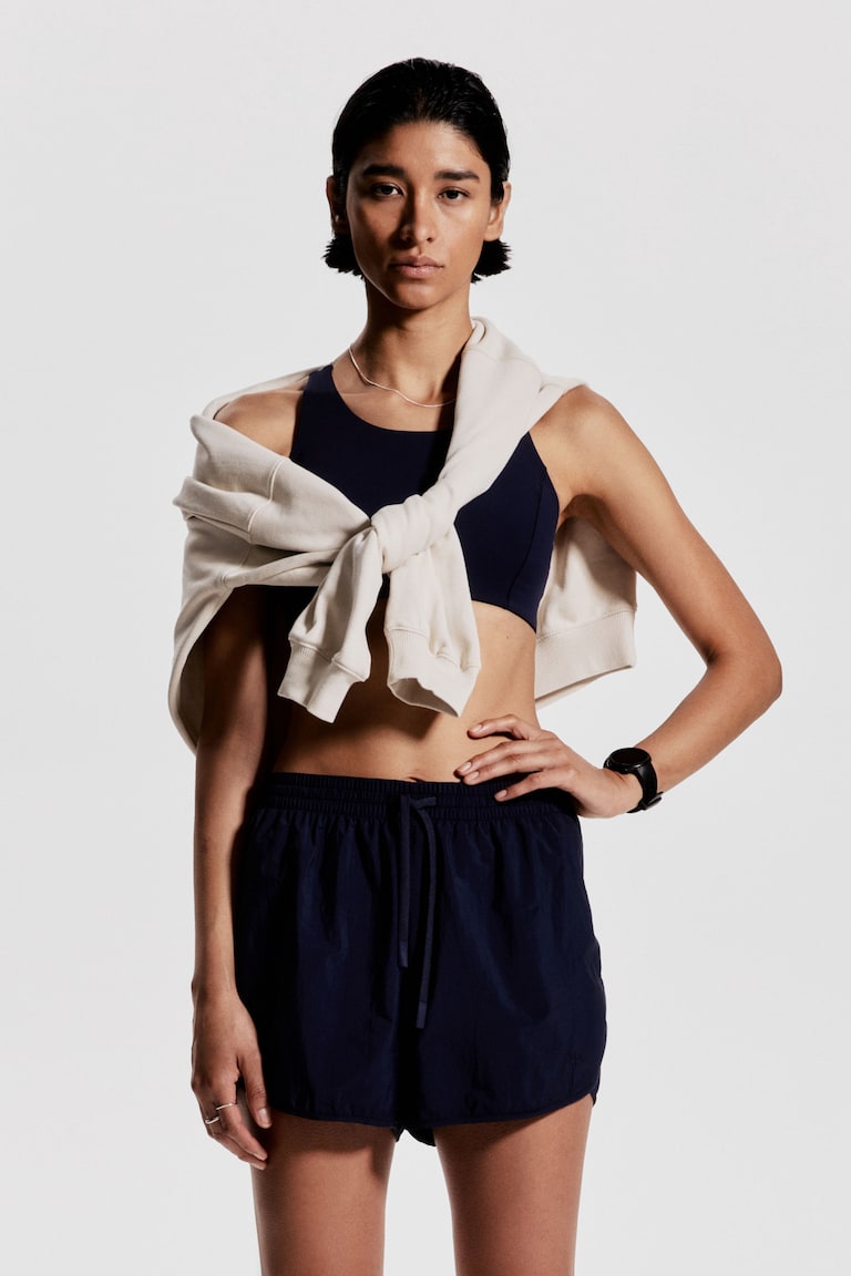 H&M Pantalón corto de correr en tejido ligero - Negro - MUJER Ofertas de temporada