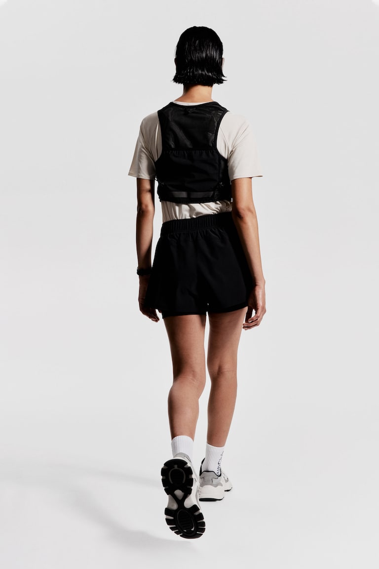 H&M Pantalón corto de correr doble capa con DryMove™ - Negro - MUJER Grandes ahorros