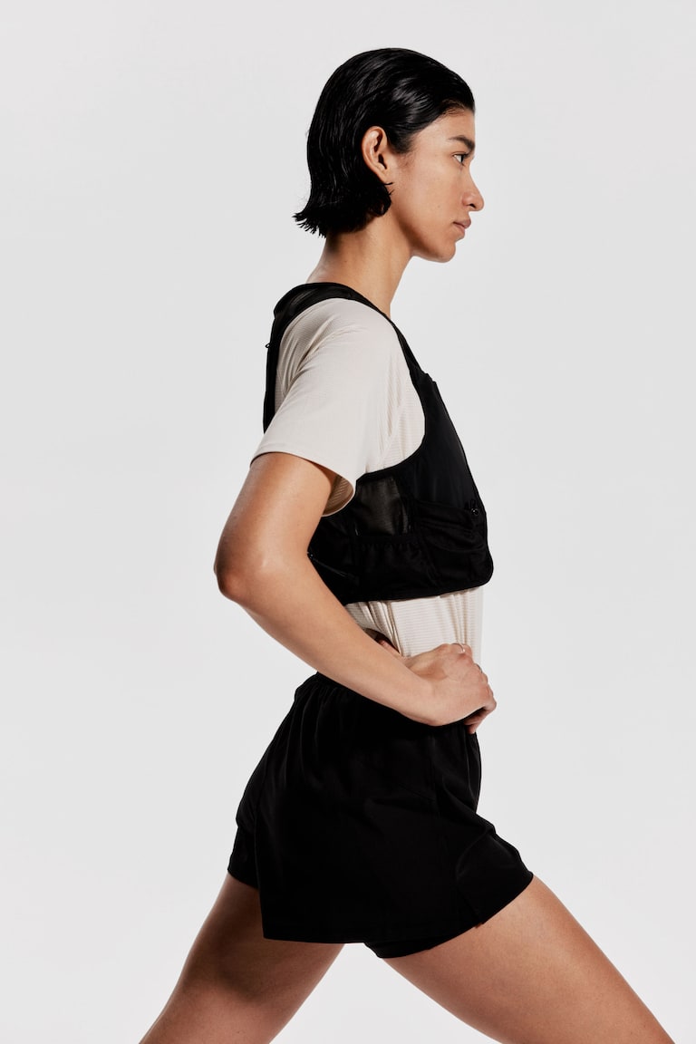 H&M Pantalón corto de correr doble capa con DryMove™ - Negro - MUJER Grandes ahorros