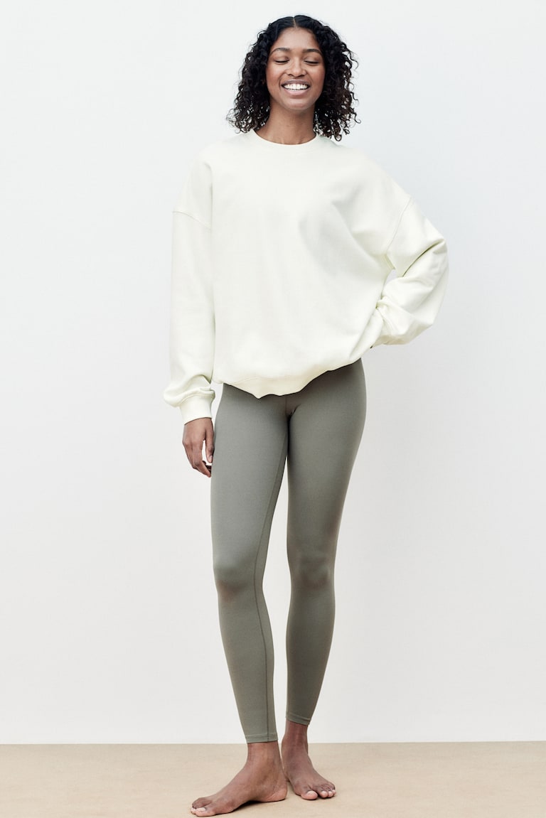 H&M Sudadera de deporte - Beige claro/Run Club - MUJER En oferta