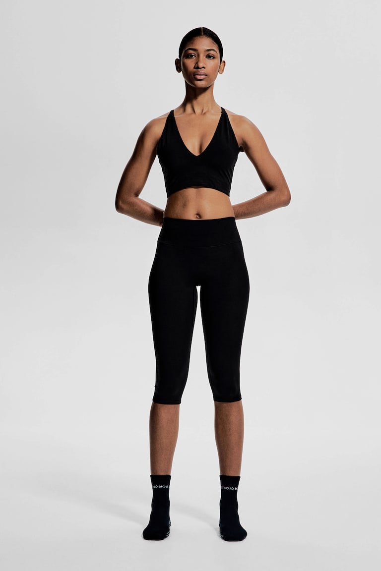 H&M Leggings capri de deporte con SoftMove™ - Negro - MUJER Limitado a 3 días