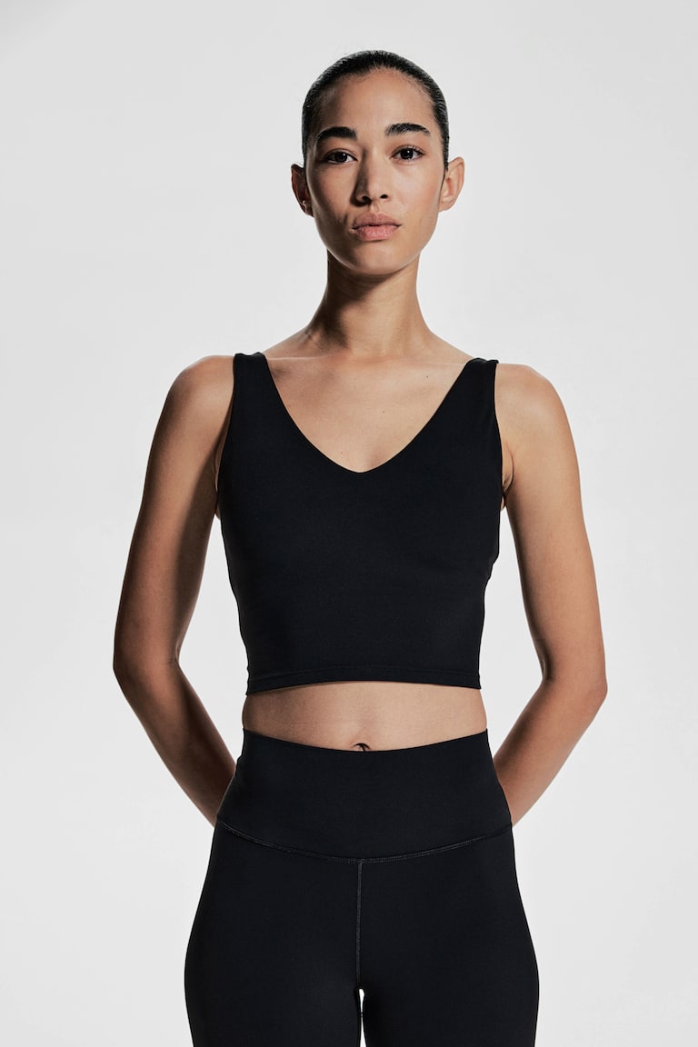 H&M Leggings de yoga tobilleros con SoftMove™ Lycra® - Negro - MUJER En oferta