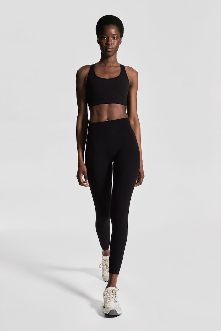 H&M Leggings tobilleros de deporte con SoftMove™ - Verde caqui - MUJER Oferta exclusiva