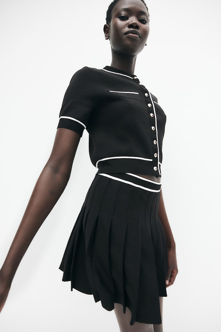 H&M Cárdigan en punto tupido - Negro - MUJER Outlet