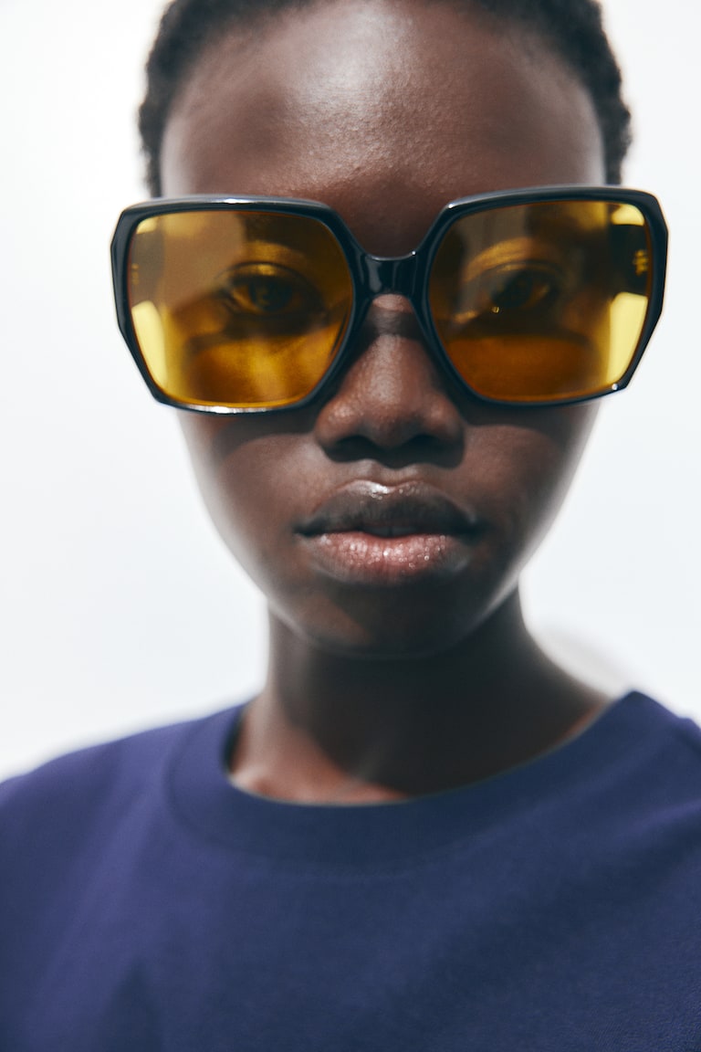 H&M Gafas de sol cuadradas - Marrón/Diseño carey - MUJER Rebajas