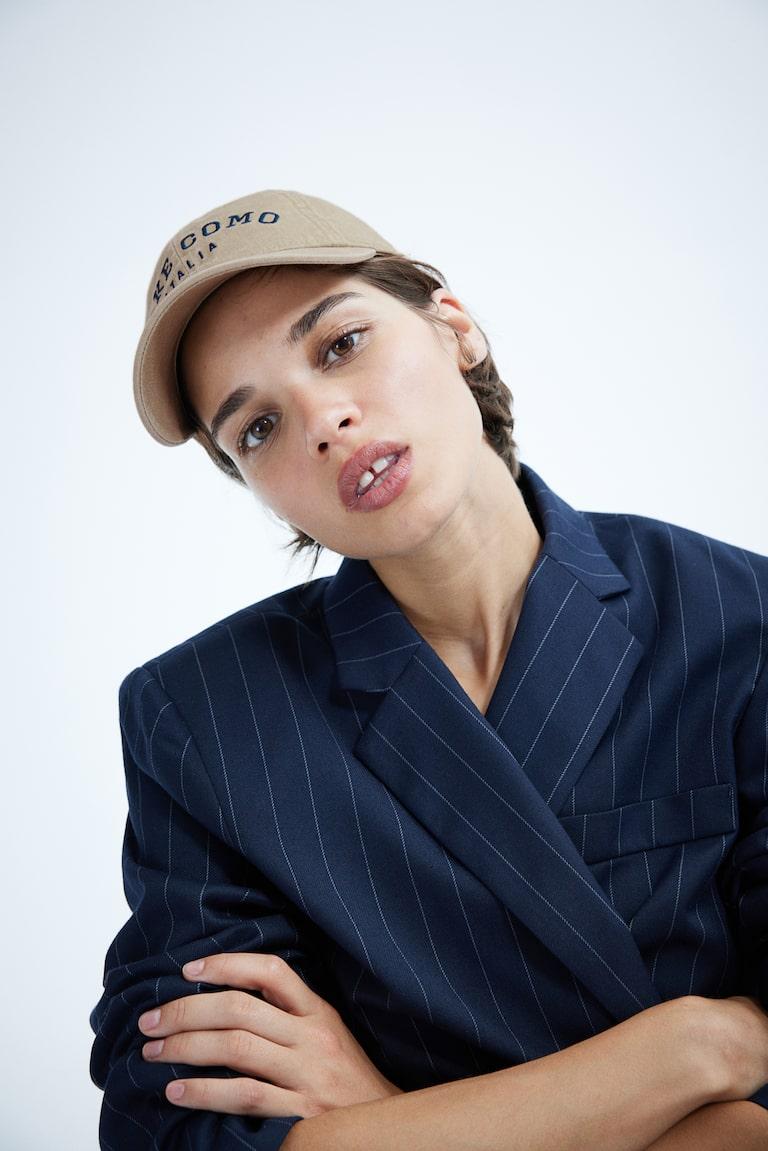 H&M Gorra de sarga con motivo bordado - Rojo/París - MUJER Gran oferta