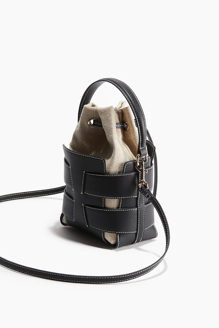 H&M Bolso bombonera cruzado - Negro/Beige - MUJER Mejor oferta