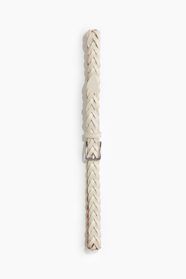 H&M Cinturón en piel trenzada - Crema - HOMBRE Superdescuento