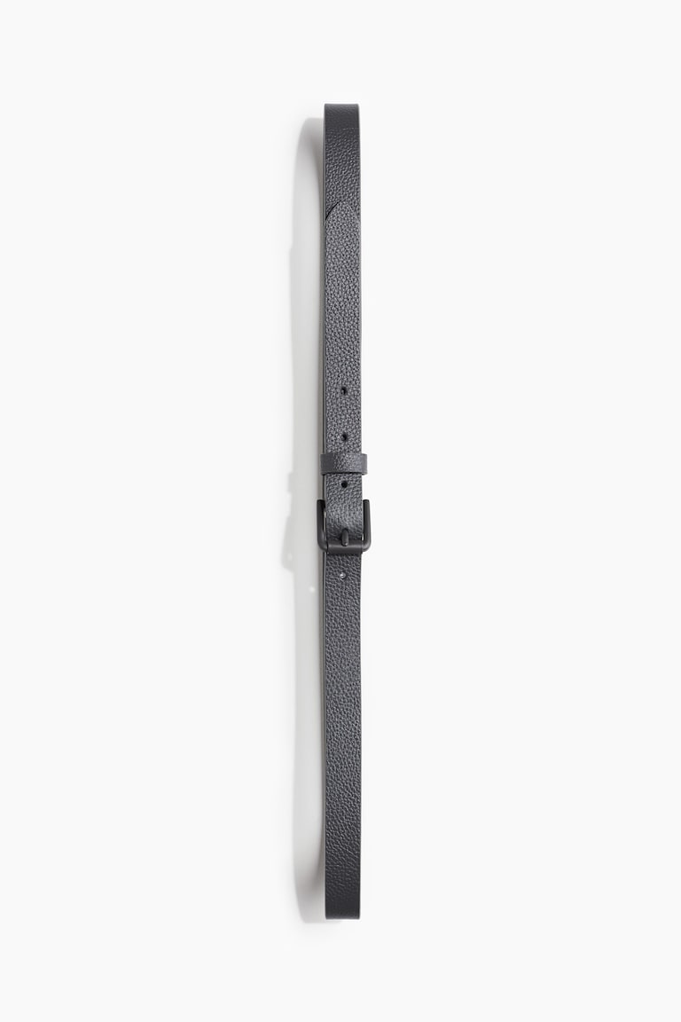 H&M Cinturón de piel - Gris oscuro - HOMBRE Ahorra y exporta
