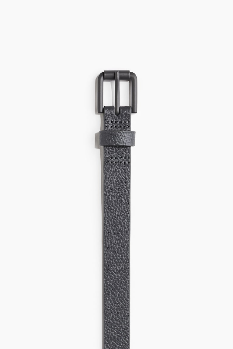 H&M Cinturón de piel - Gris oscuro - HOMBRE Ahorra y exporta