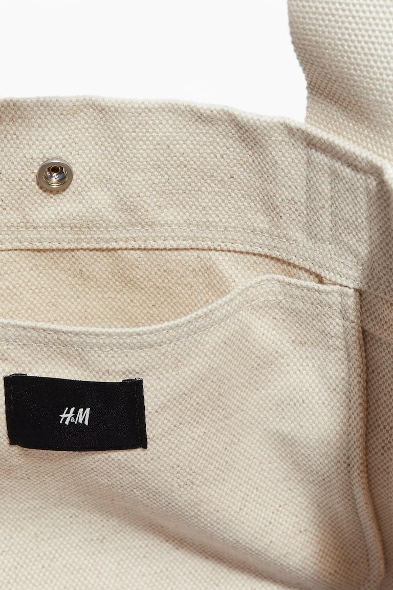 H&M Bolso shopper de lona - Negro - HOMBRE Ofertas especiales