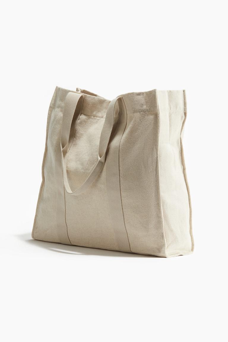 H&M Bolso shopper de lona - Negro - HOMBRE Ofertas especiales