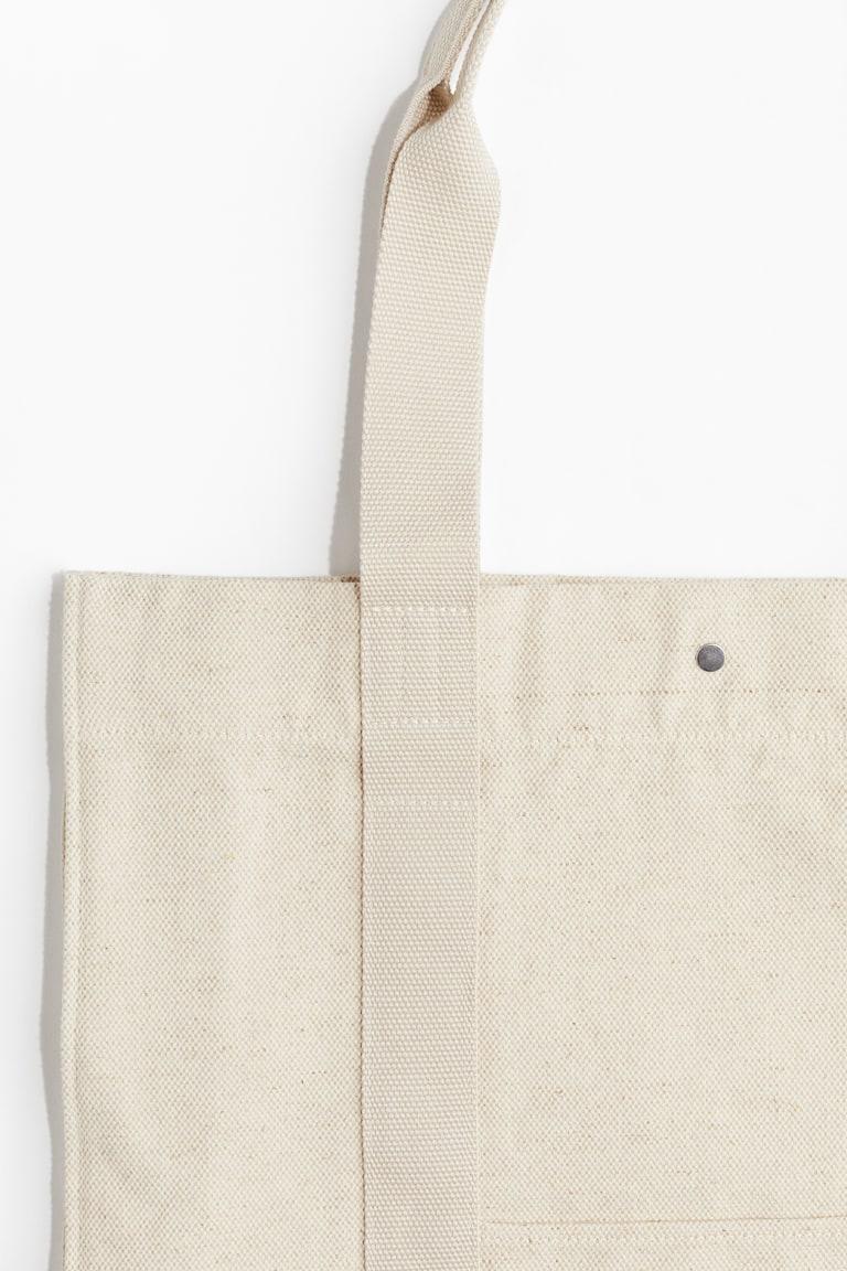 H&M Bolso shopper de lona - Blanco natural - HOMBRE Grandes ahorros