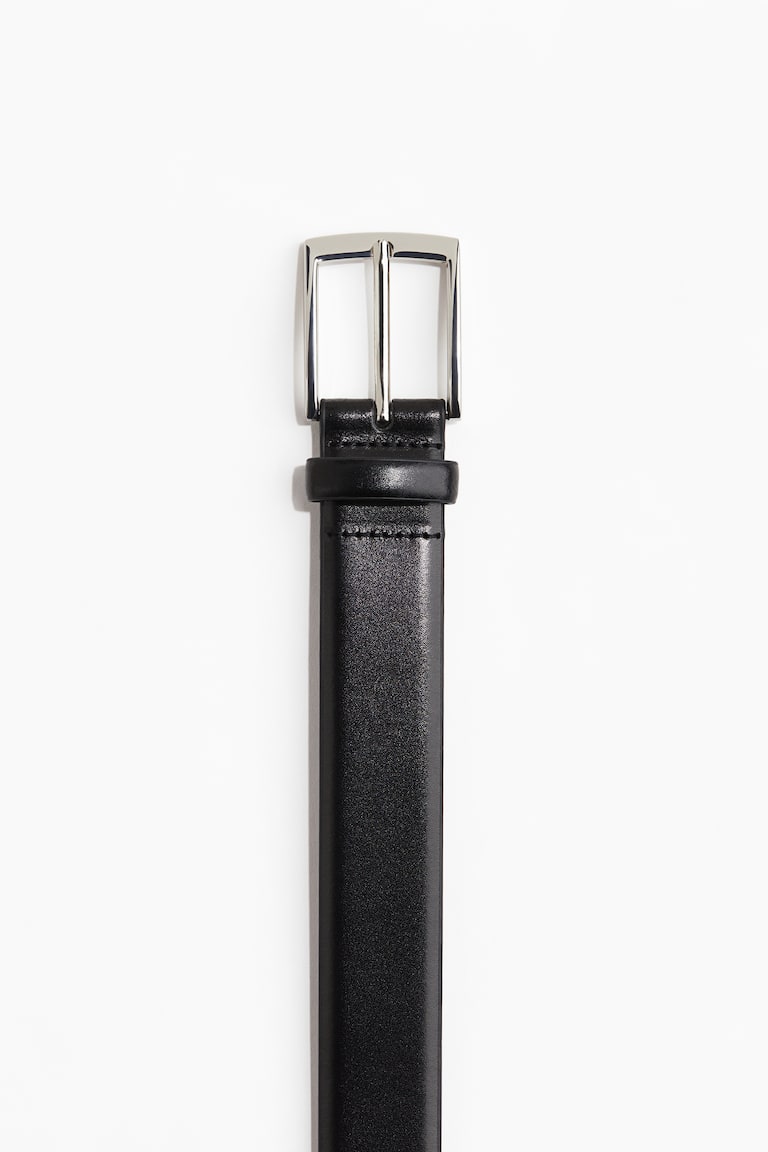 H&M Cinturón de piel - Negro - HOMBRE Descuento
