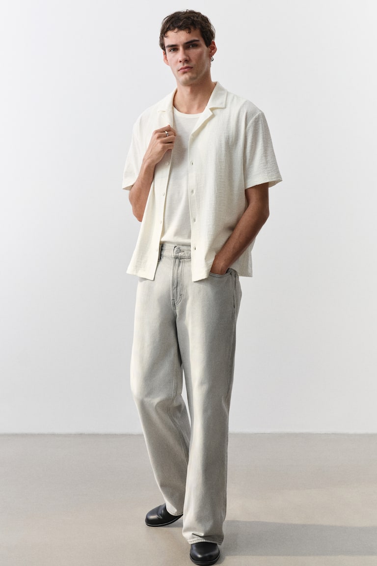 H&M Camisa resort de punto Regular Fit - Gris oscuro - HOMBRE Rebajas online