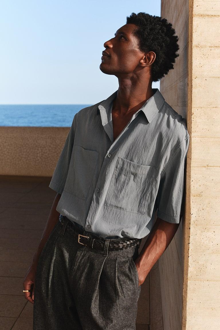H&M Camisa cargo Regular Fit - Beige - HOMBRE