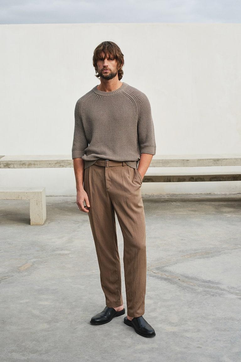 H&M Jersey de manga corta Regular Fit - Beige grisáceo oscuro - HOMBRE Precios de Black Friday