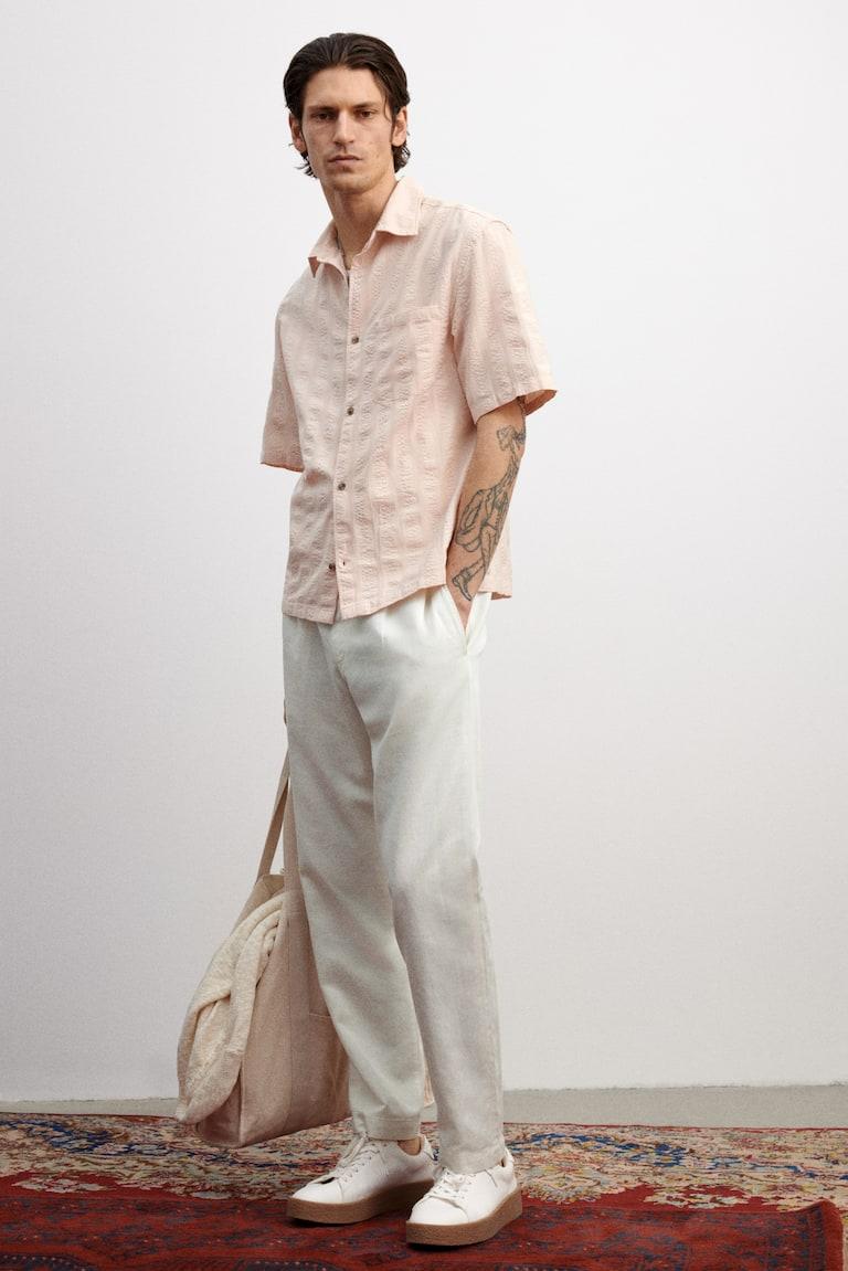 H&M Pantalón en mezcla de lyocell Regular Fit - Beige - HOMBRE